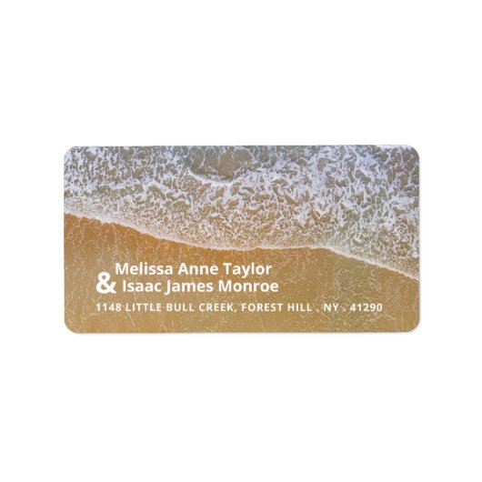 Étiquette Mariage de Sandy Beach (Devant)