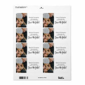 Étiquette Mariage de script écrit à la main Enregistrer la p (Feuille entière)