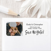 Étiquette Mariage de script écrit à la main Enregistrer la p (En situation)