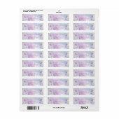 Étiquette Mariage de script papillon holographique (Feuille entière)
