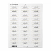 Étiquette Mariage de script simple et élégant en or (Feuille entière)