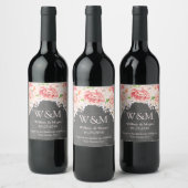 Étiquette Mariage de tableau de bord rose (Bouteilles)