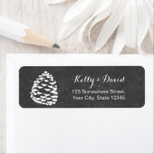 Étiquette Mariage de tableau de bord Rustique de pin sylvest (En situation)