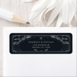 Étiquette Mariage de Tarot élégant en argent<br><div class="desc">Design mariage moderne et élégant,  inspiré d'une carte de tarot. Le design n'est pas un vrai papier peint. Vous pouvez customiser plus loin en cliquant sur le bouton "PERSONNALISER". Objets correspondants dans notre boutique pour un thème de fête complet. Pour toute question complémentaire,  veuillez nous contacter à ThePaperieGarden@gmail.com .</div>