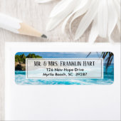Étiquette Mariage de thème de plage Adresse de retour (En situation)