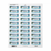 Étiquette Mariage de thème de plage Adresse de retour (Feuille entière)