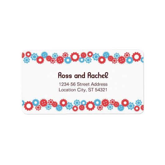 Étiquette Mariage de thème Robot mignon (Devant)