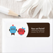 Étiquette Mariage de thème Robot mignon (En situation)