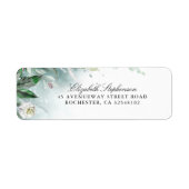 Étiquette Mariage de verdure et de fleurs blanches (Devant)