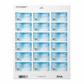 Étiquette Mariage de voilier Watercolor (Feuille entière)