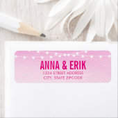 Étiquette Mariage de voyants de chaîne aquarelle (En situation)