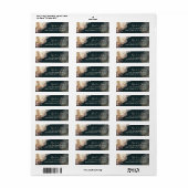 Étiquette Mariage d'élégance florale romantique (Feuille entière)