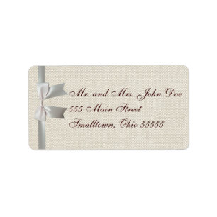 Étiquette Mariage Dentelle Antique Lin Blanc Classique Joli