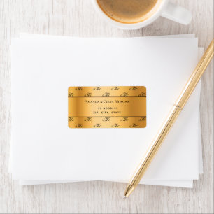Étiquette Mariage des initiales du couple de monogrammes mét