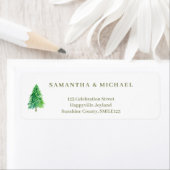 Étiquette Mariage des mauvaises herbes florales de l'arbre f (En situation)