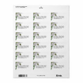 Étiquette Mariage des Roses blanches et des Fermes (Feuille entière)