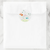 Étiquette mariage des tourbillons et oiseaux (Sac)