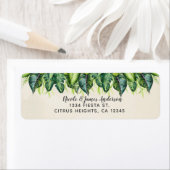 Étiquette Mariage d'été botanique Feuille de la Jungle tropi (En situation)