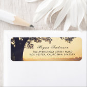 Étiquette Mariage d'été de l'arbre rustique (En situation)