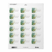 Étiquette Mariage d'été Feuille Tropical Palm (Feuille entière)