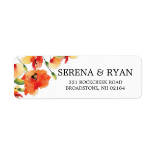 Étiquette Mariage d'été Golden Poppy
