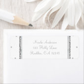 Étiquette Mariage d'hiver Glam Silver & White Dots Party (En situation)