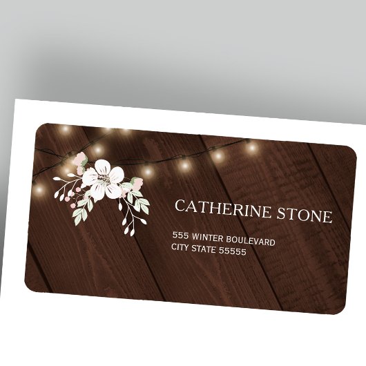 Étiquette Mariage d'hiver rustique et élégant | Bois de gran