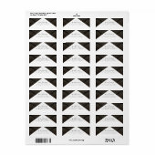 Étiquette Mariage Diamond Géométrique Black Gold Gatsby (Feuille entière)