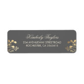 Étiquette Mariage d'or rustique (Devant)