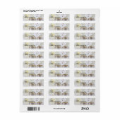 Étiquette Mariage Double anneaux adresse de retour (Feuille entière)