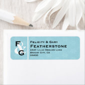 Étiquette Mariage double monogramme (En situation)