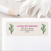 Étiquette Mariage du désert Glam Cactus (En situation)