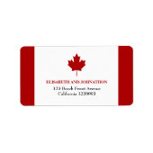 Étiquette Mariage du drapeau canadien (Devant)