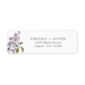 Étiquette Mariage Élégant au Lilas (Devant)