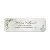 Étiquette Mariage Élégant aux Fleurs Blanches (Devant)