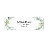 Étiquette Mariage élégant avec verdure d'eucalyptus (Devant)