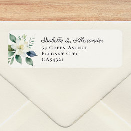 Étiquette Mariage Élégant Botanique Floral Végétal