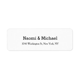 Étiquette Mariage Élégant Créatif Classique Noir Blanc