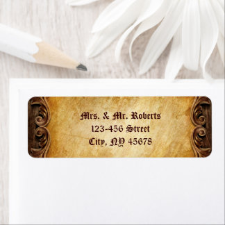 Étiquette Mariage élégant élégant western vintage élégant