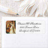 Étiquette Mariage élégant Fiançailles Vierge Marie Joseph (En situation)