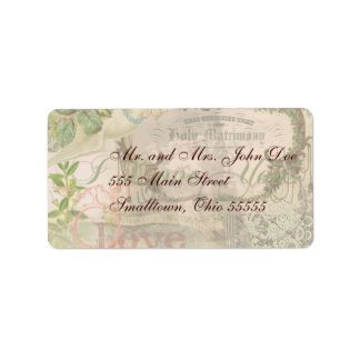Étiquette Mariage élégant Mariage Vintage Antique Vintage