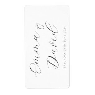 Étiquette Mariage élégant personnalisé