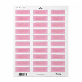 Étiquette Mariage Élégant Rose et Rouge Classique (Feuille entière)