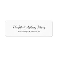 Mariage Élégant Script Creative Black White Family