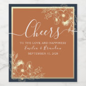 Étiquette Mariage en terre cuite simple (Étiquettes simples)