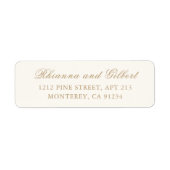 Étiquette Mariage Éternel Ivoire et Or Classique (Devant)