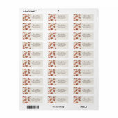 Étiquette Mariage Feuillage Terracotta Rustique (Feuille entière)