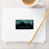 Étiquette Mariage feuille de joaillerie ID Turquoise830 (En situation)