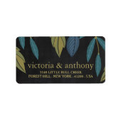 Étiquette Mariage feuille de tableau noir (Devant)