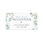 Étiquette Mariage Feuille Eucalyptus (Devant)